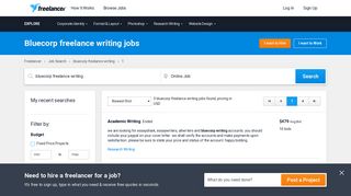 Bluecorp freelance writing Jobs, Employment | Freelancer