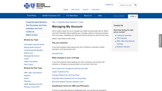 Managing My Account - Blue Cross Blue Shield of Michigan