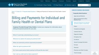 Billing and Payments for Individual and Family Health or Dental Plans ...