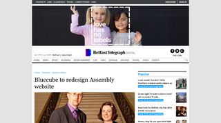 Bluecube to redesign Assembly website - BelfastTelegraph.co.uk