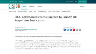 HGC collaborates with Blueface to launch UC Anywhere Service