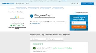 Top 540 Reviews and Complaints about Bluegreen Corp.