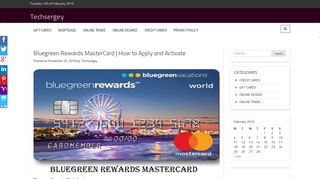 Bluegreen Rewards MasterCard | How to Apply and Activate ...