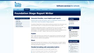 Foundation Stage Report Writer - Blue Hills Software