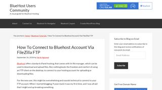 How To Connect to Your Bluehost Account Via FileZilla FTP - BHusers