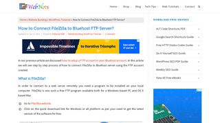 How to Connect FileZilla to Bluehost FTP Server? » WebNots