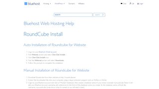 RoundCube Install How to install RoundCube Webmail ... - My Bluehost