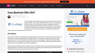 Does BlueHost Support SSH? - Web Hosting Plan Guide