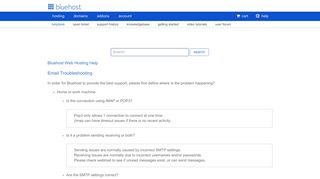 Email Troubleshooting - Bluehost