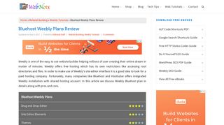 Bluehost Weebly Plans Review » WebNots