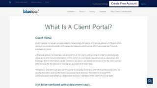 What is a Client Portal? - Blueleaf