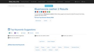 Bluemaxone cashier 2 Results For Websites Listing - SiteLinks.Info