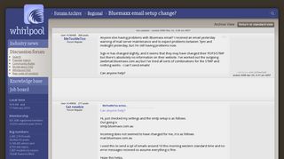 Bluemaxx email setup change? - Regional - Whirlpool Forums