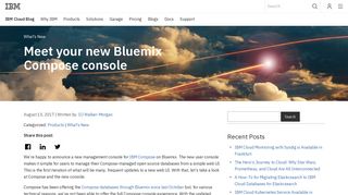 Meet your new Bluemix Compose console - IBM Cloud Blog