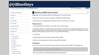 BlueOnyx 5209R manual install | BlueOnyx