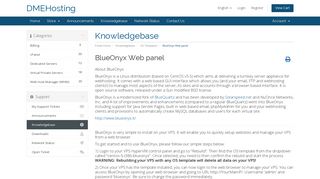 BlueOnyx Web panel - Knowledgebase - DMEHosting