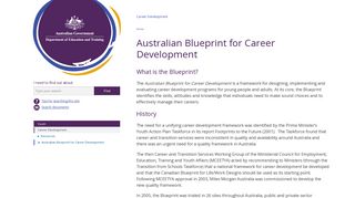 Australian Blueprint for Career Development | Department of ...