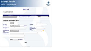 Blueprint - Financial Adviser Application - Blueprints Online