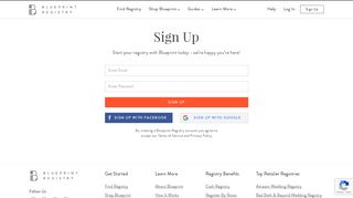 Sign Up - Blueprint Registry