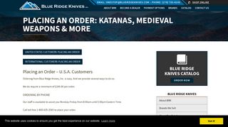 High Quality Katanas & Medieval Weapons for Sale | Blue Ridge Knives