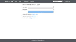 Login/Sign Up - Bluescape Support