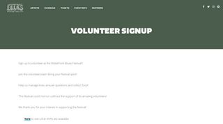 Volunteer Signup – Waterfront Blues Fest
