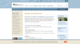 Manage Your Mastercard | BlueShore Financial