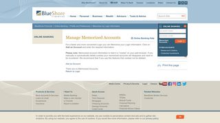 Memorize my login information | BlueShore Financial