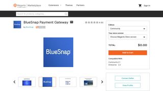 BlueSnap Payment Gateway - Magento Marketplace
