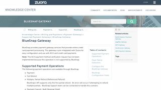 BlueSnap Gateway - Zuora