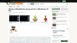Setup a BlueStacks Account for a Windows 10 PC - VisiHow