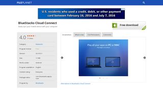 BlueStacks Cloud Connect (APK) - Free Download - FilePlanet