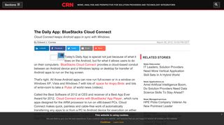 The Daily App: BlueStacks Cloud Connect - CRN