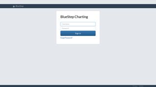 BlueStep Charting - Log in