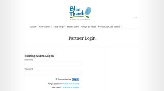 Partner Login - Blue Thumb