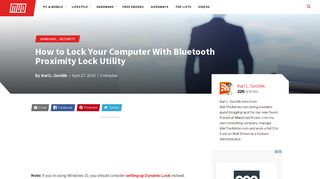 How to Lock Your Computer With Bluetooth Proximity Lock Utility