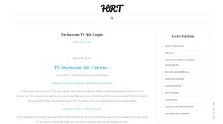 swisscom tv air login – HRT