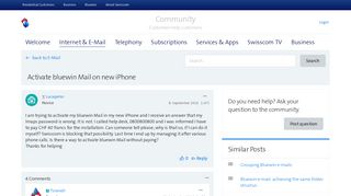 Swisscom Community - Activate bluewin Mail on new iPhone ...