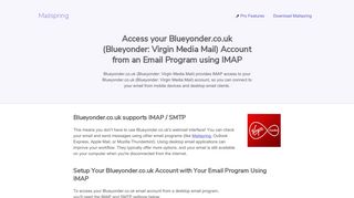 How to access your Blueyonder.co.uk (Blueyonder: Virgin Media Mail ...