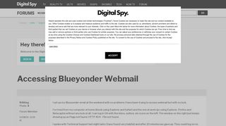Accessing Blueyonder Webmail — Digital Spy