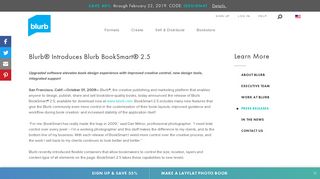 Blurb® Introduces Blurb BookSmart® 2.5