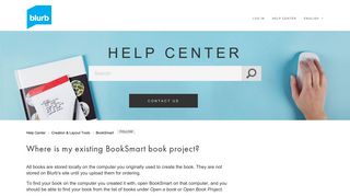 Where is my existing BookSmart book project? - Help Center - Blurb