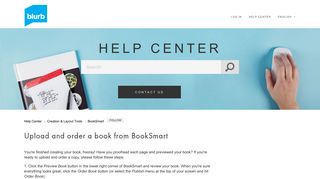 Upload and order a book from BookSmart - Help Center - Blurb