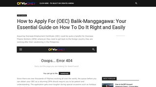 How to Get Balik Manggagawa (OEC) Using BmOnline Website 2019