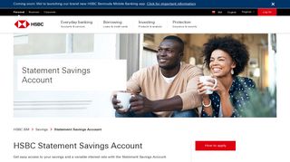 Statement Savings Account - HSBC BM - HSBC Bermuda