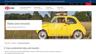 Rates and rewards | Advance - HSBC BM - HSBC Bermuda
