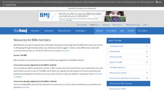 Resources for BMA members | The BMJ