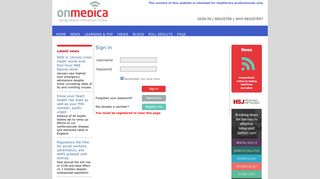 Join the OnMedica Media Panel - OnMedica - Login