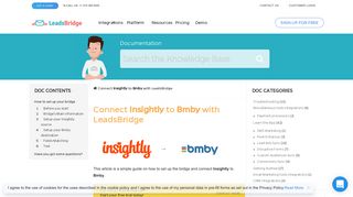 How to connect Insightly to Bmby | LeadsBridge Documentation