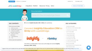 How to connect Insightly Education CRM to Bmby | LeadsBridge ...